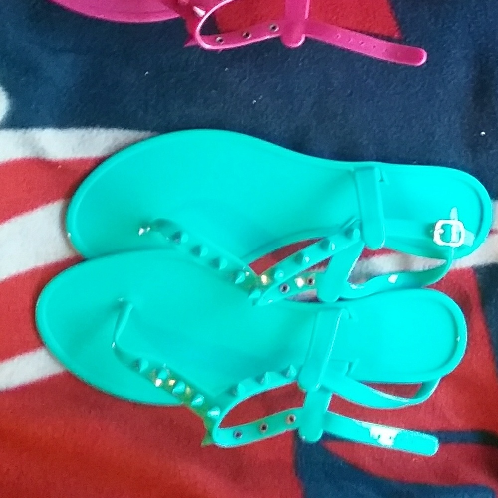 Blue sandals